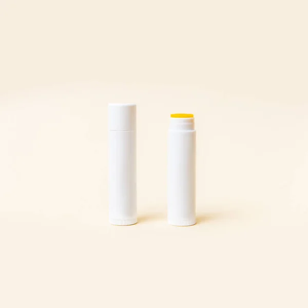 Natural Lip Balm Packaging Mock Zero Waste Concept — Stock Photo, Image