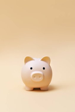 Deve renginde krem rengi domuz kumbarası