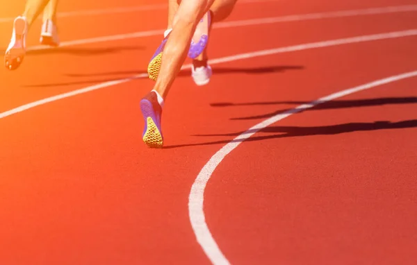 Pessoas Atletismo Correr Atletismo Esportes Conceito Estilo Vida Saudável — Fotografia de Stock