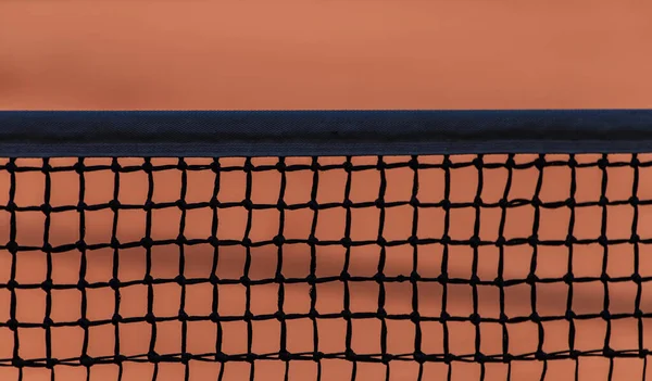 Tennis Paddelnät Med Bokeh Sand Bakgrunden Horisontell Sport Affisch Gratulationskort — Stockfoto