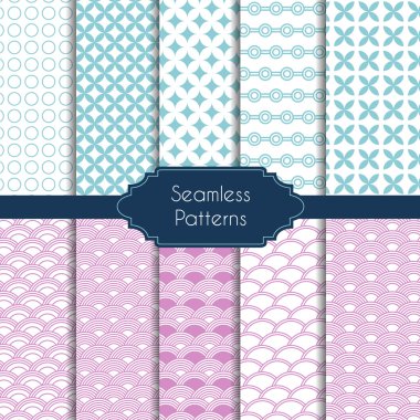 Bir dizi geometrik dikişsiz desen