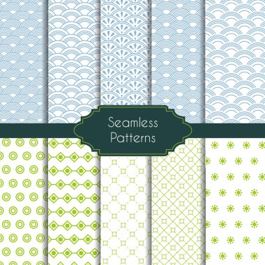 Bir dizi geometrik dikişsiz desen