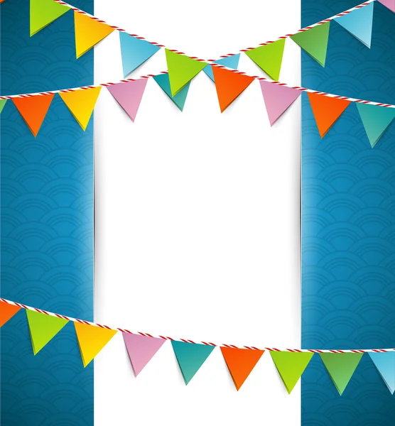 Banderas de color de fiesta Bunting — Vector de stock