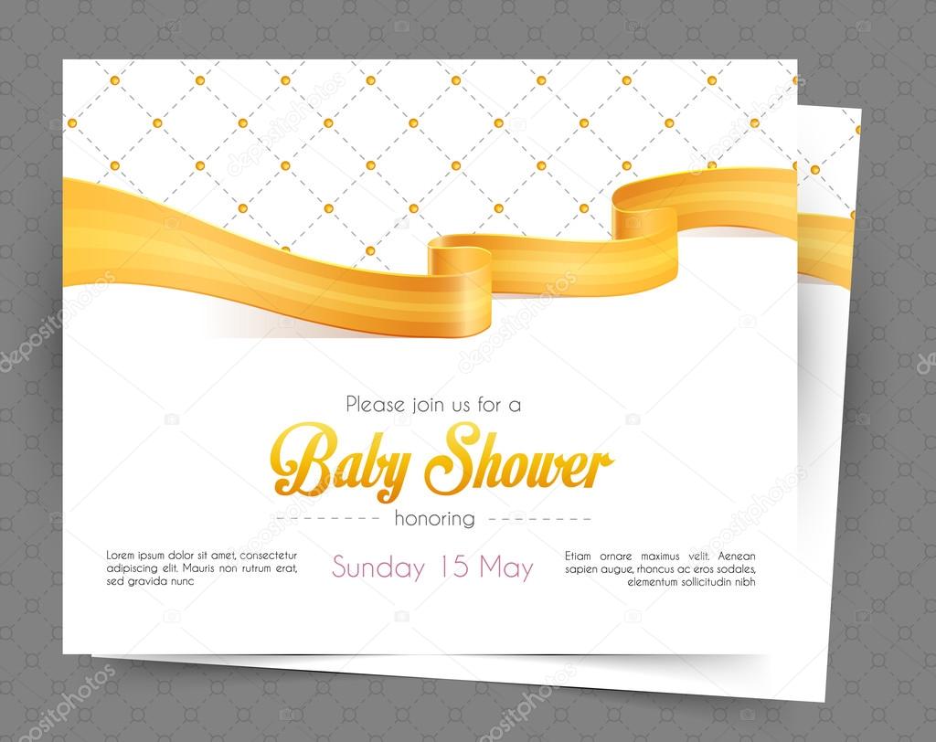 Baby shower card template