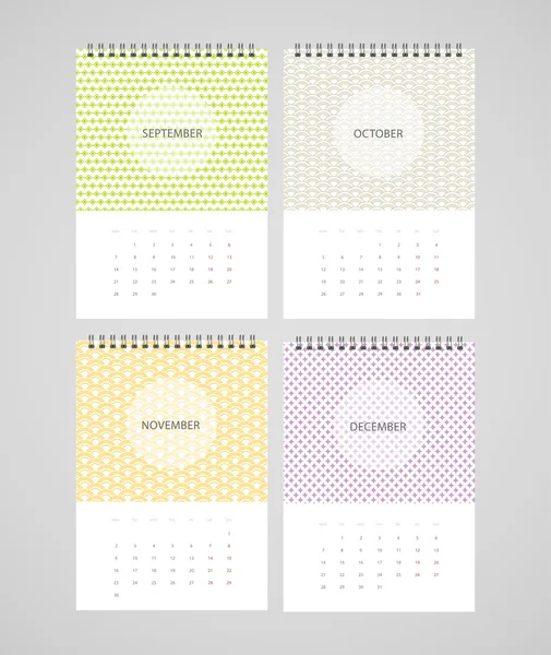 Calendrier 2015 — Image vectorielle