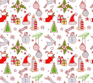 Xmas nesneleri seamless modeli