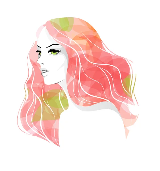 Hermosa mujer — Vector de stock