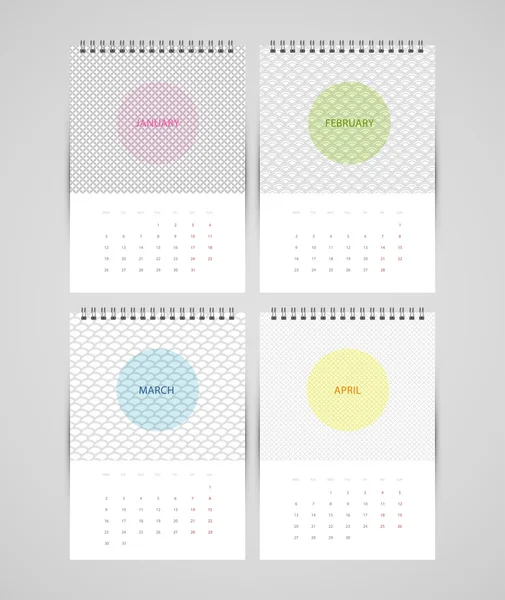 Kalender für 2015 — Stockvektor