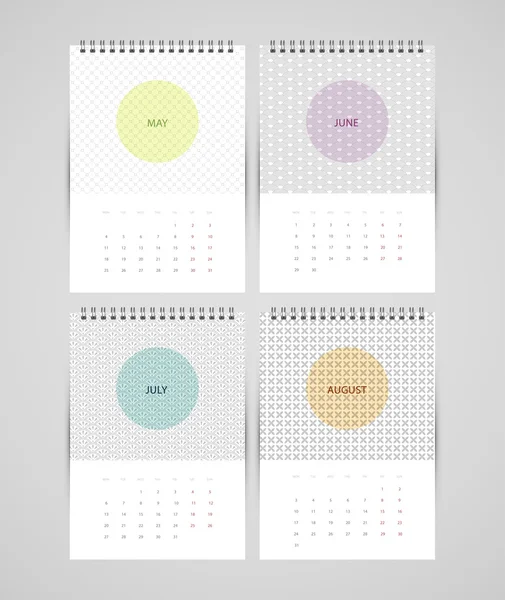 Календар на 2015 рік — стоковий вектор