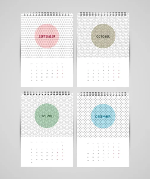 Kalender für 2015 — Stockvektor