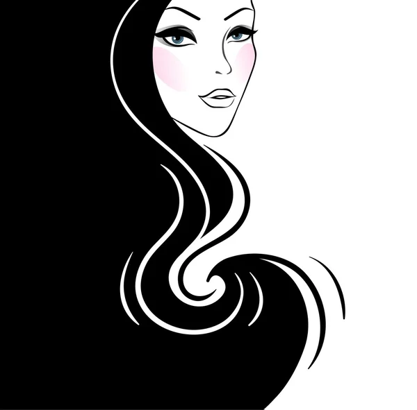 Belle silhouette de femmes — Image vectorielle