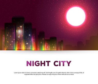 Gece Kentsel şehir arka plan 