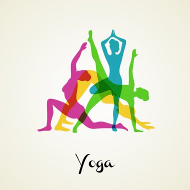 Yoga pozlar siluet