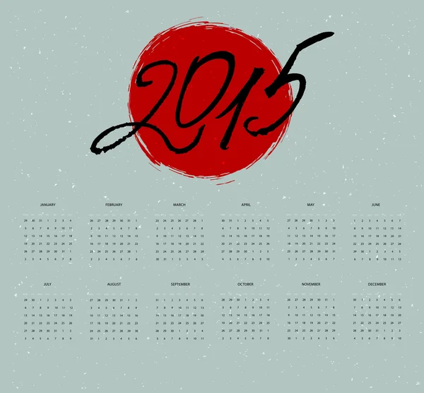 Calendario per il 2015 — Vettoriale Stock