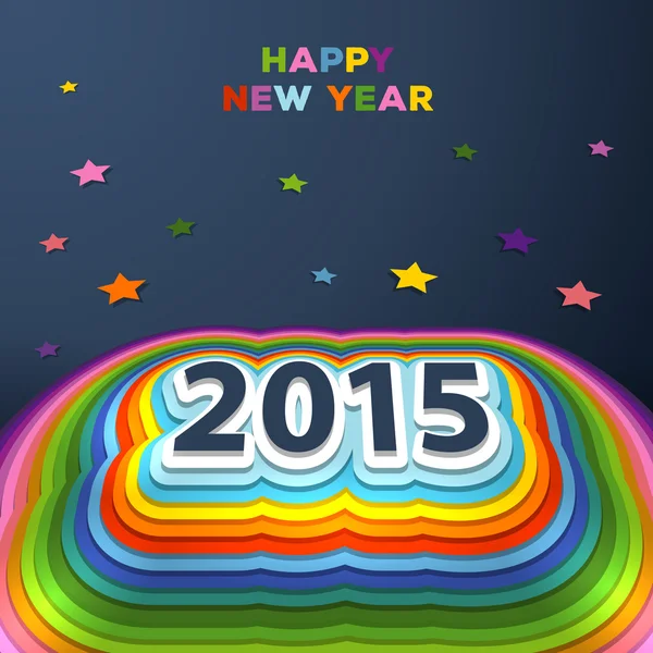 2015 decorazione della carta colorata — Vettoriale Stock