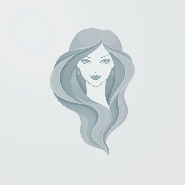 Imagen de silueta de mujer hermosa — Vector de stock