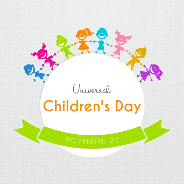 Universal Children day poster — Stock Vector