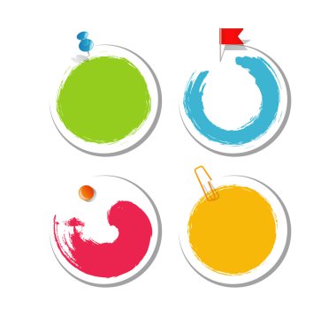 Renkli blob tasarım çıkartmaları