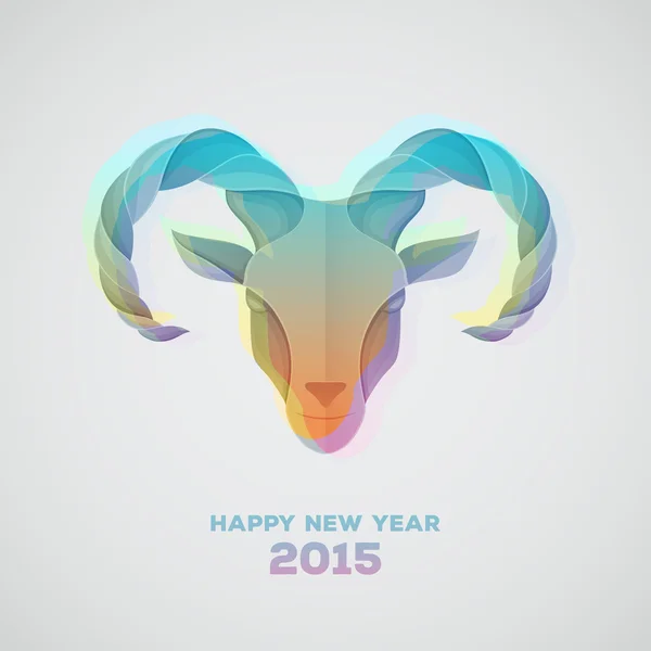 La cabra es un símbolo de 2015 — Vector de stock