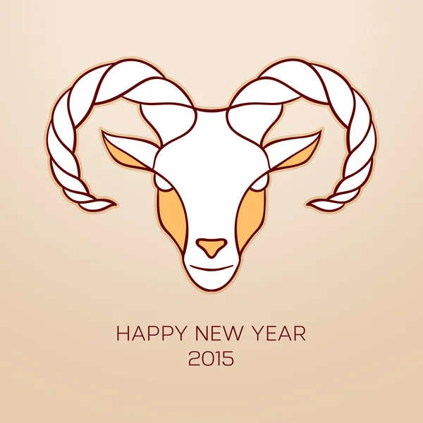 La cabra es un símbolo de 2015 — Vector de stock