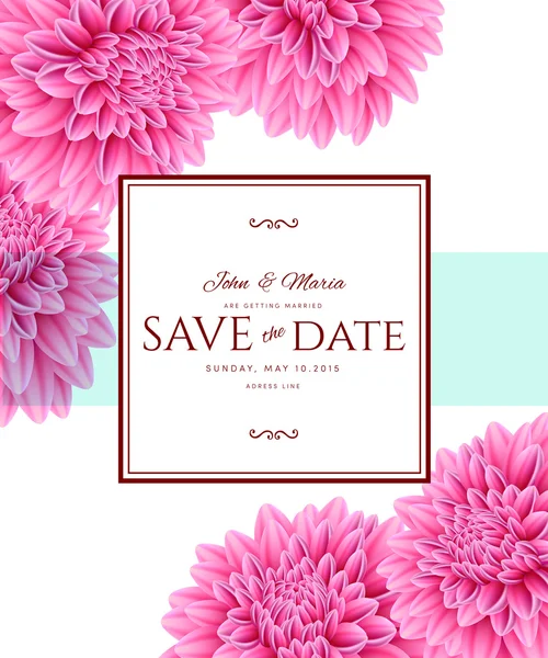Template card Save the Date — Stock Vector