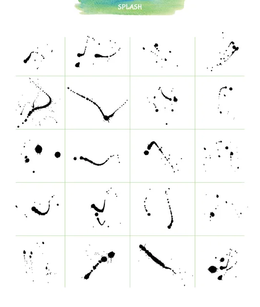 Asseyez-vous inclure des éclaboussures d'encre — Image vectorielle