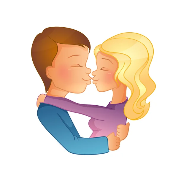 Joyeuse Saint-Valentin, image de couple — Image vectorielle