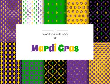 Mardi Gras pattern backgrounds clipart