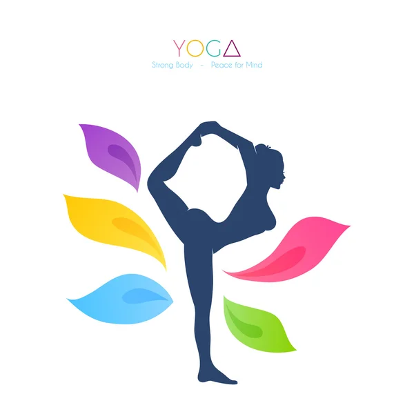 Hermosa mujer haciendo yoga — Vector de stock