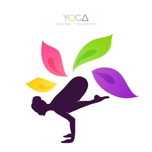 Bella donna che fa yoga — Vettoriale Stock