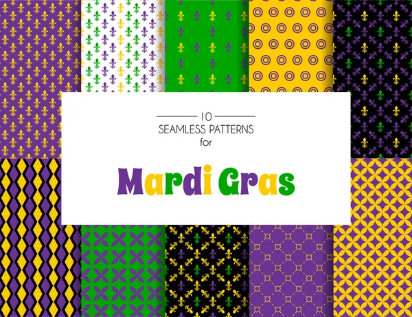 Fundo padrão mardi gras — Vetor de Stock