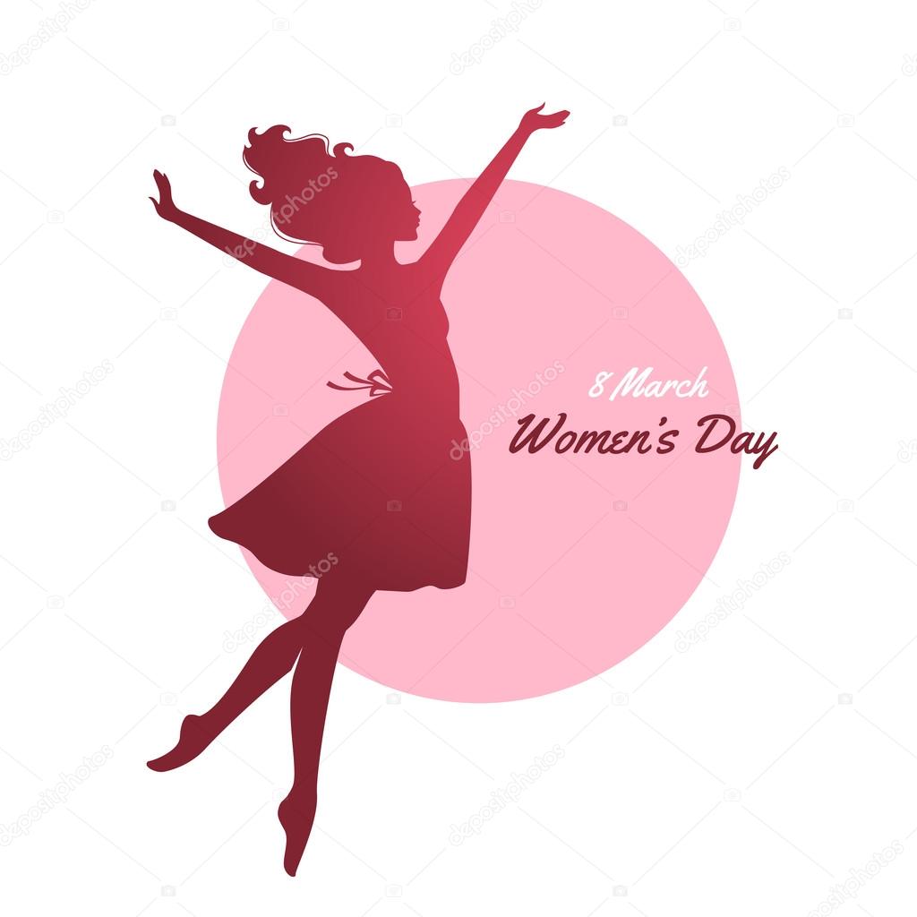 Happy Women Day pink background