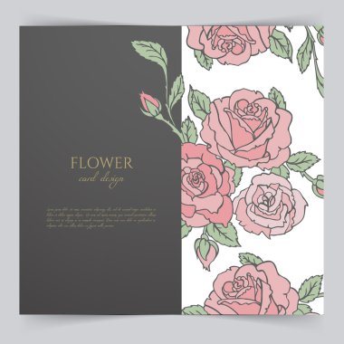 Kart şablonu ile çiçek