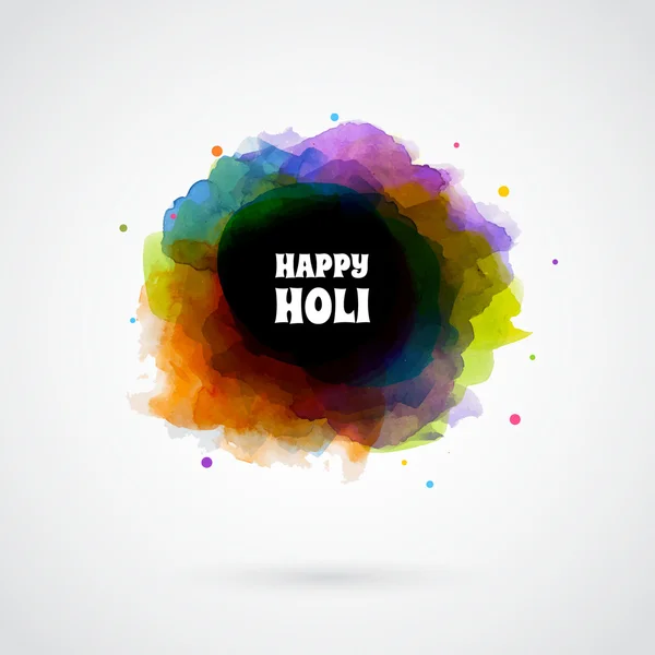 Plantilla de tarjeta Holi feliz — Vector de stock