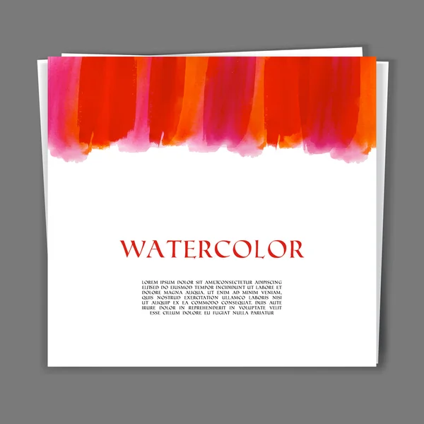 Card with Hand painted watercolor texture — Stock Vector