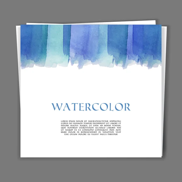 Card with Hand painted watercolor texture — Stock Vector