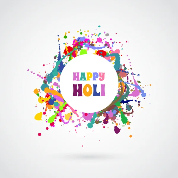 Plantilla de tarjeta Holi feliz — Archivo Imágenes Vectoriales