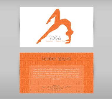 Kadının yapması Yoga asanas, el ilanları