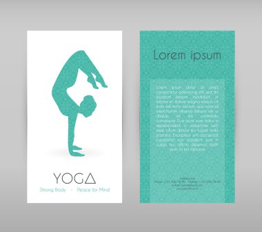 Kadının yapması Yoga asanas, el ilanları