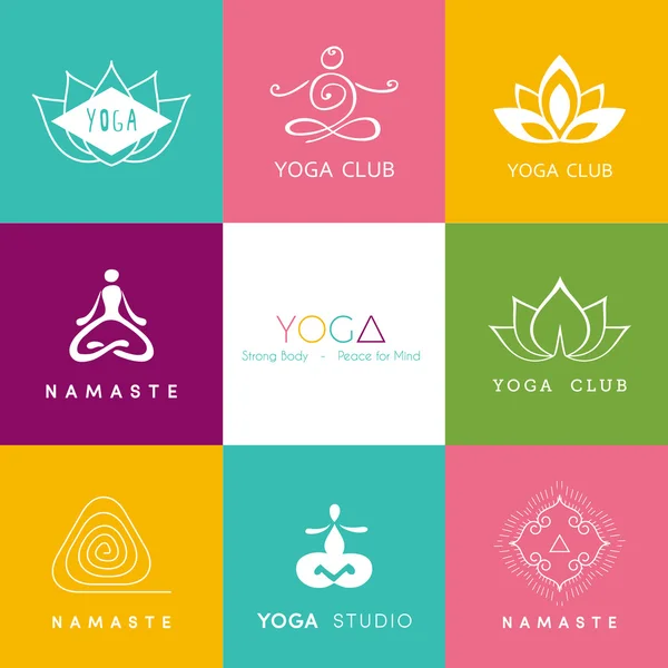 Logo para un estudio de yoga — Vector de stock