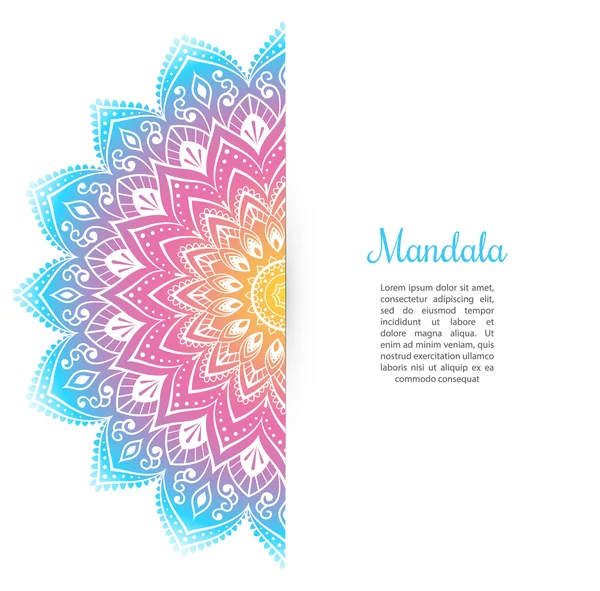 Farbe Mandala Hintergrund Vorlage — Stockvektor