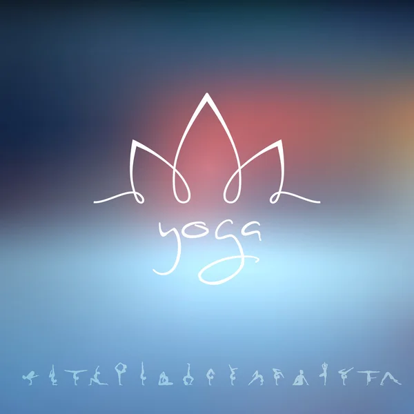 Logo para un estudio de yoga — Vector de stock