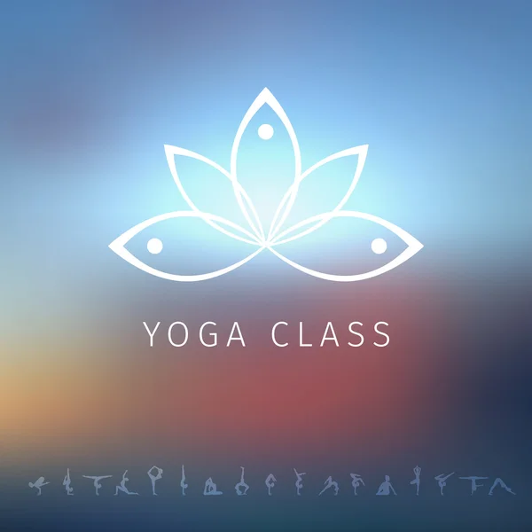 Logo para un estudio de yoga — Vector de stock