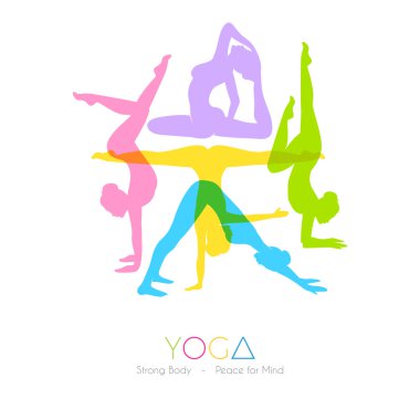 Yoga asanas yapıyor kadın