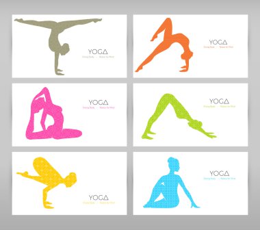 Yoga asanas yapıyor kadın