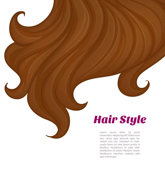 Mooie brunette haren — Stockvector