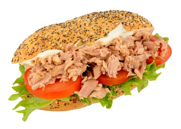 Sandwich tuńczyka w Roll nasionami chleb — Zdjęcie stockowe