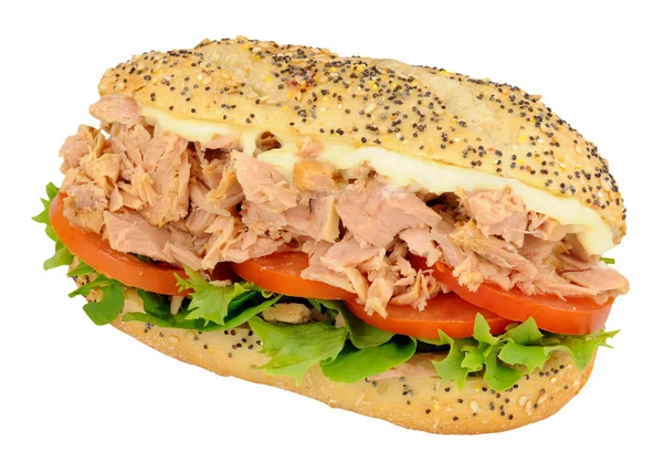 Sandwich tuńczyka w Roll nasionami chleb — Zdjęcie stockowe