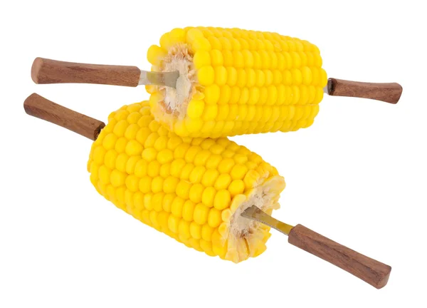 Gekochte Mais-Portionen — Stockfoto