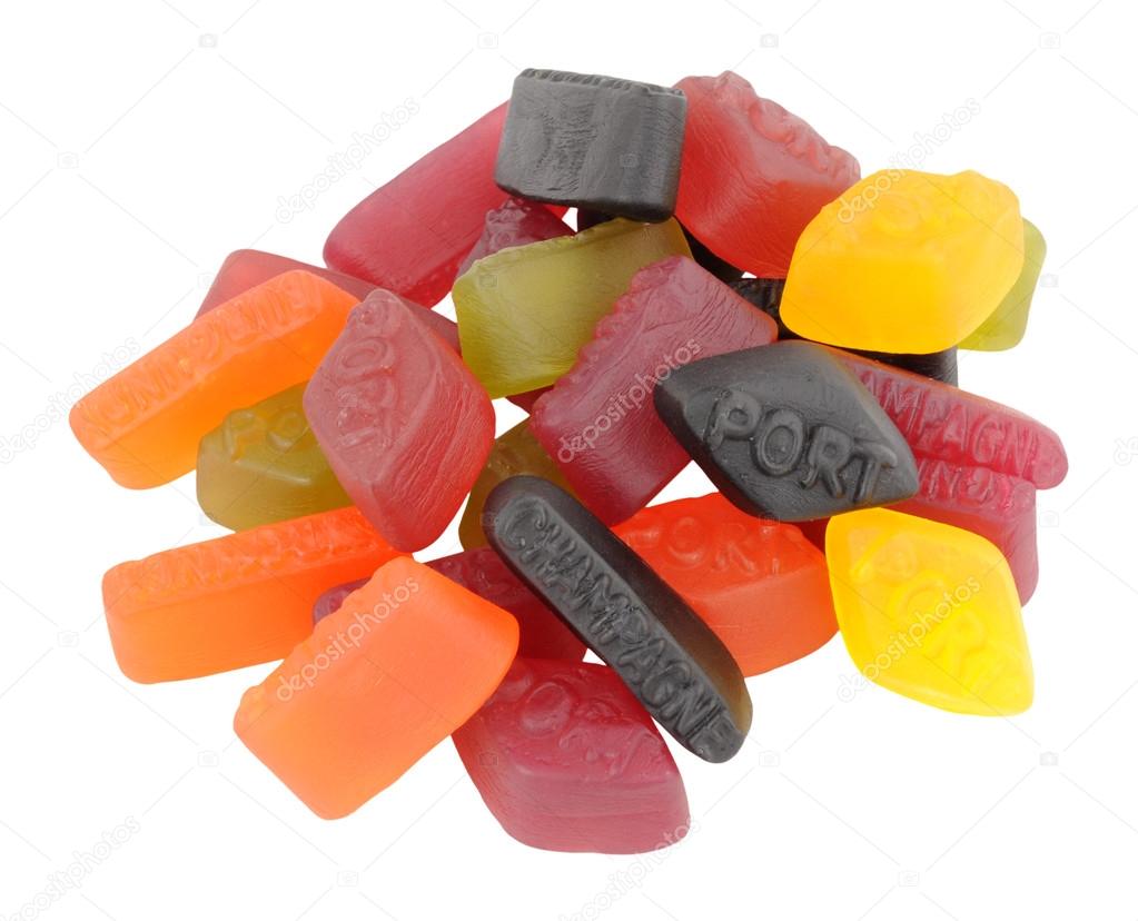 Group Of Wine Gum Sweets